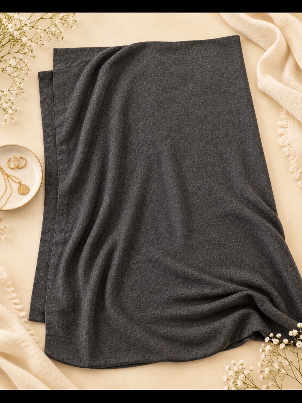 lululemon athletica Heathered Dark Gray Wrap Scarf